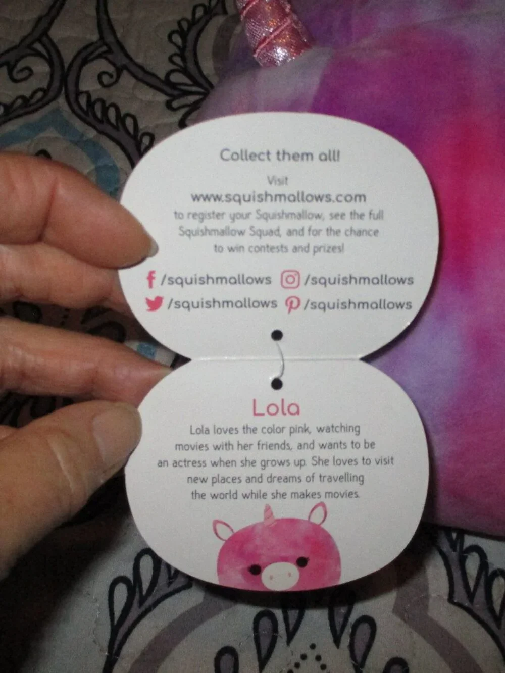 NWT Squishmallows Lola the Unicorn 8